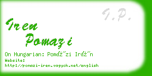 iren pomazi business card